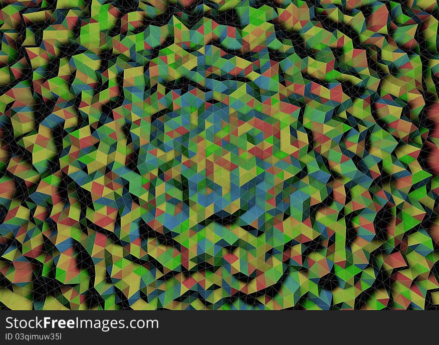 Render of an abstract background made with polygons. Render of an abstract background made with polygons