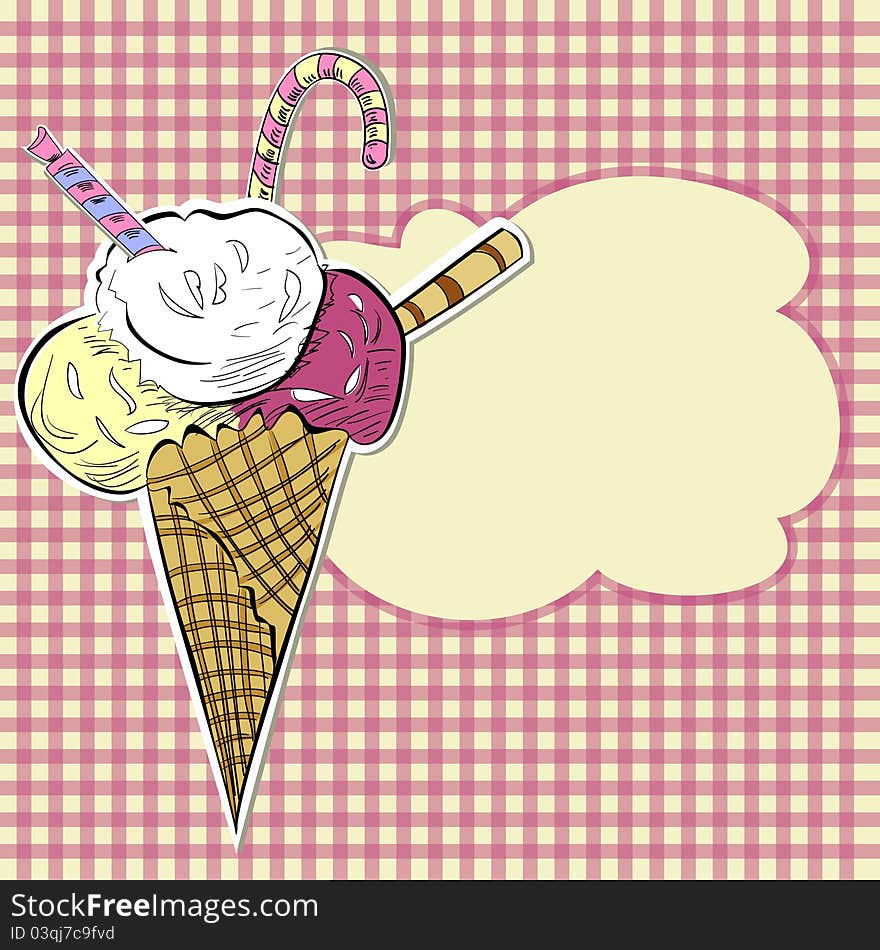 Stylized Illustration Ice Cream