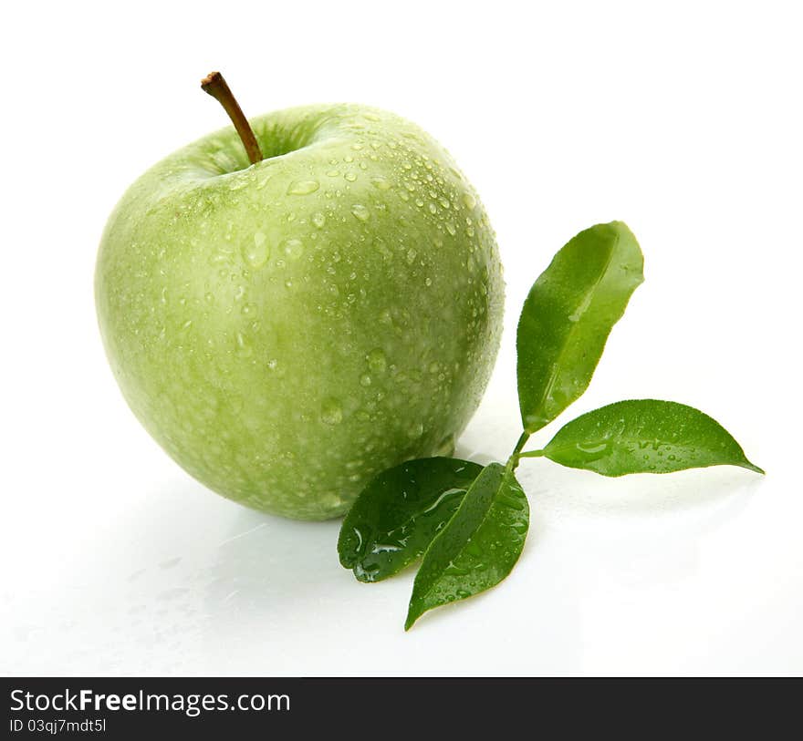 Ripe fruit on a white background