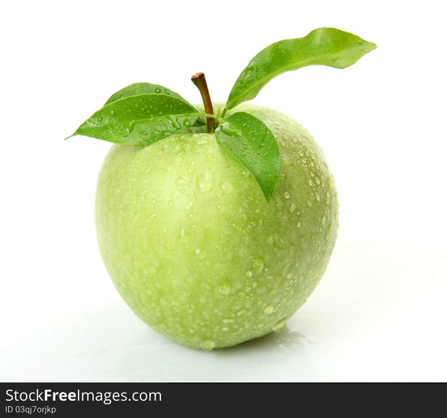 Ripe fruit on a white background