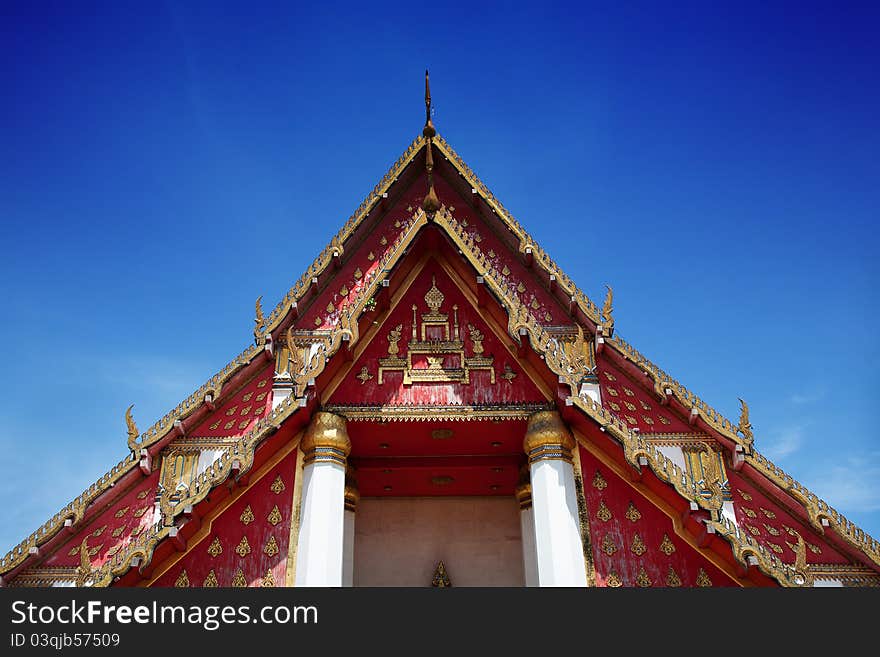 Image of temple in blue sky