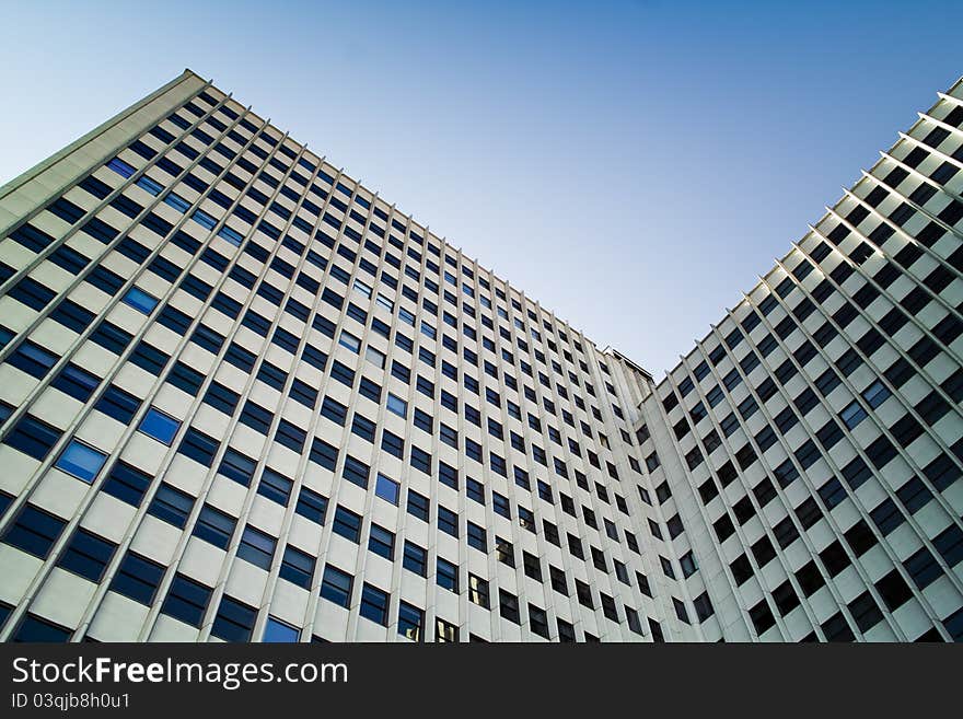 Modern building with offices and windows. Modern building with offices and windows.