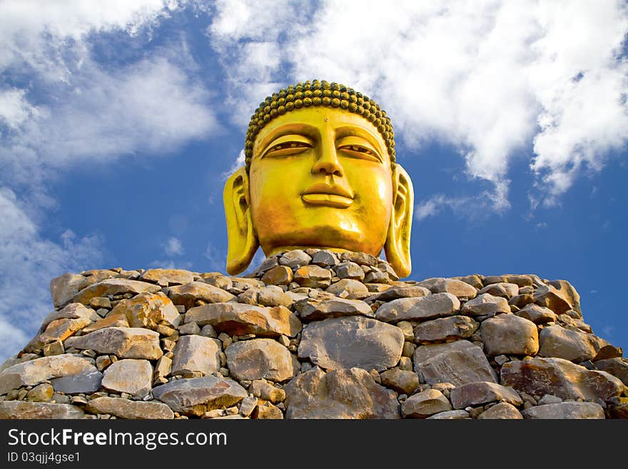 Buddha face in wowoojongsa temple, korea