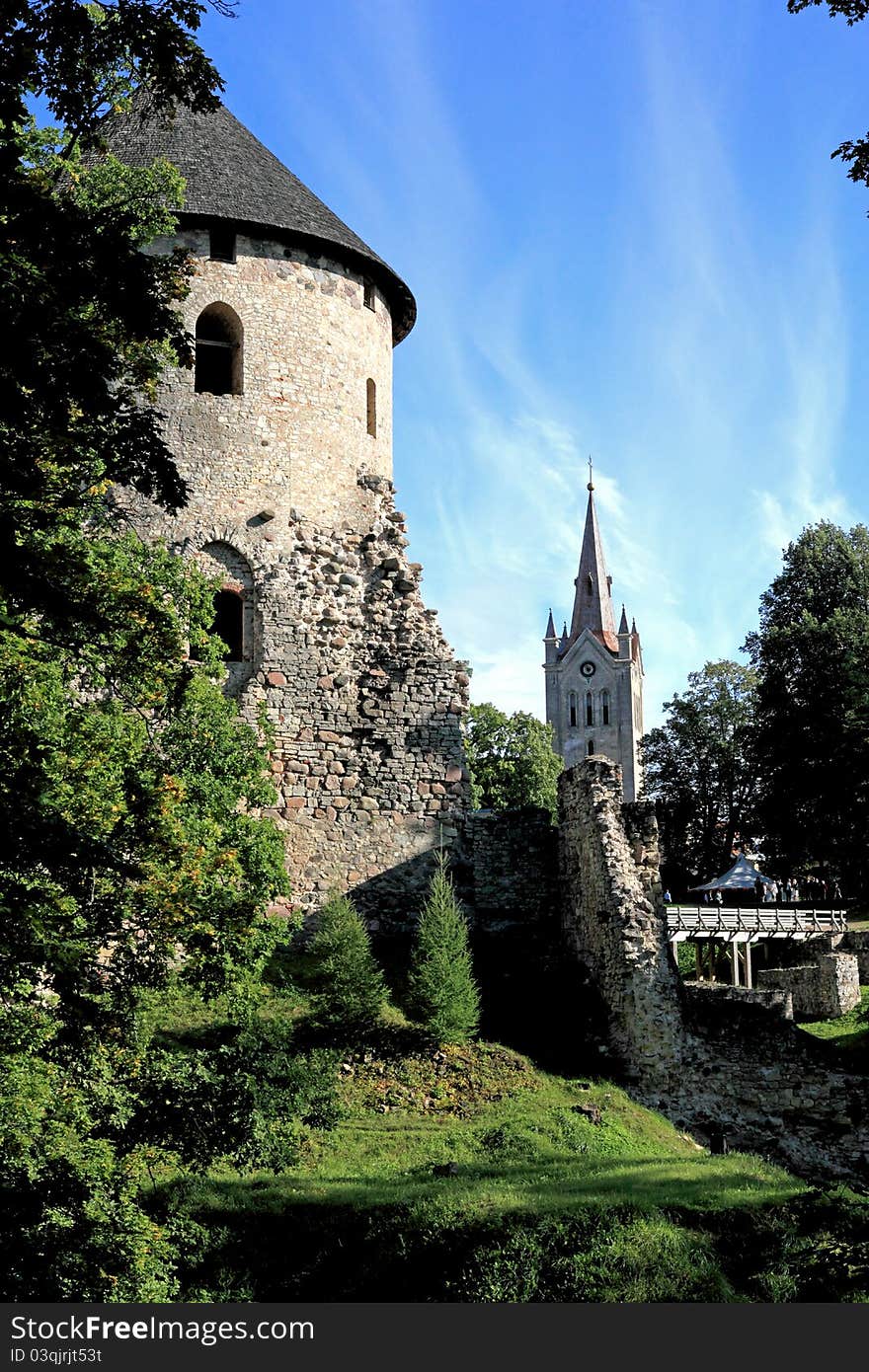 A castle in the latvia