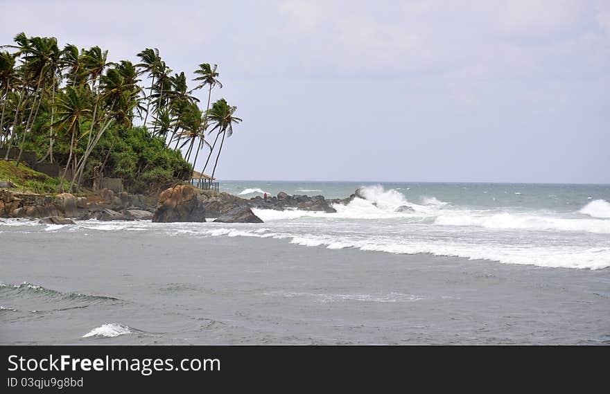 Unawatuna Beach in Sri Lanka. Unawatuna Beach in Sri Lanka