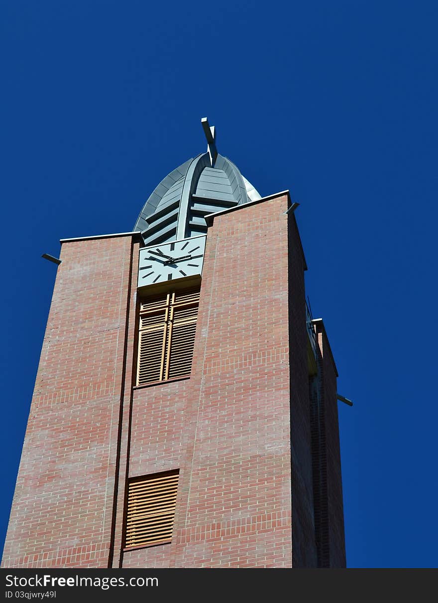 Belfry of a modern church building. Belfry of a modern church building.