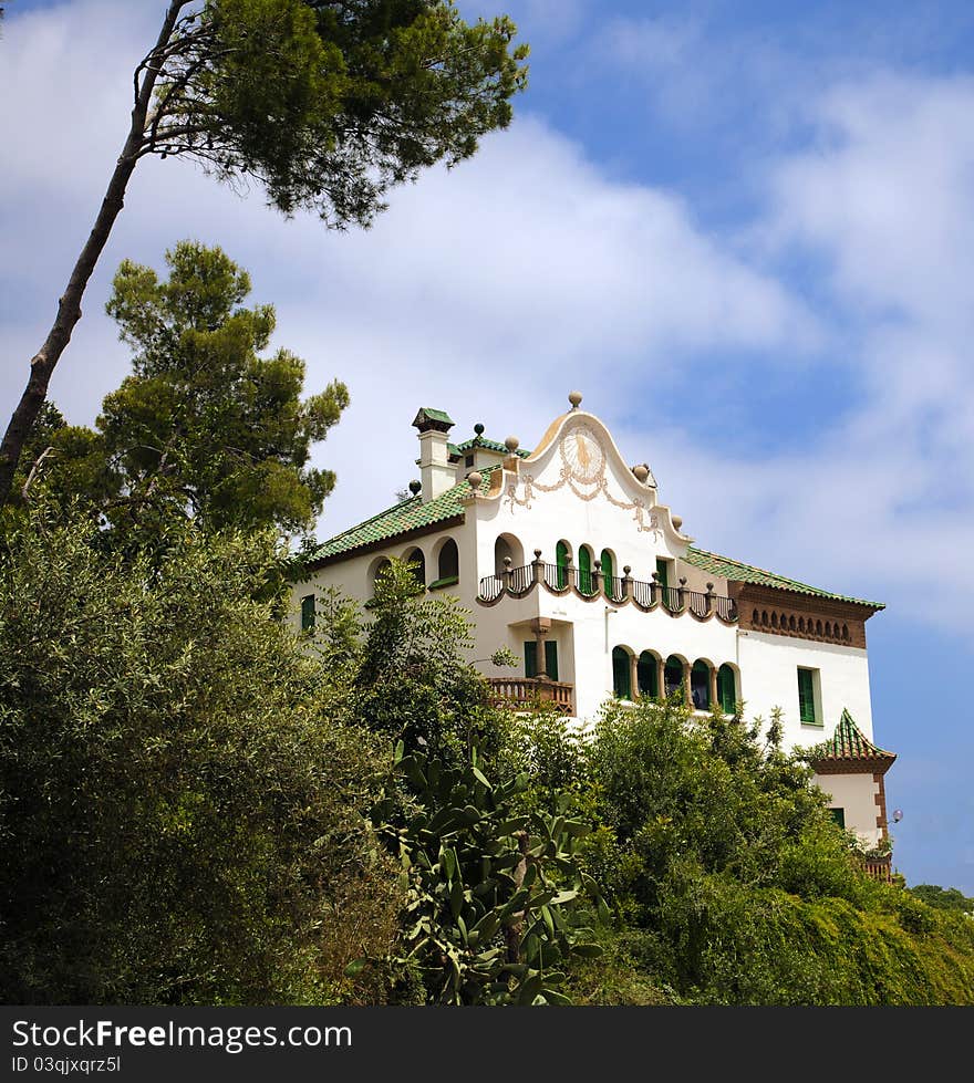 House In Park Guell, Barcelona