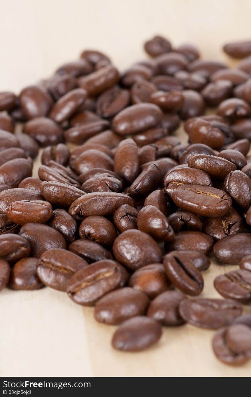 Picture of coffee beans, close up