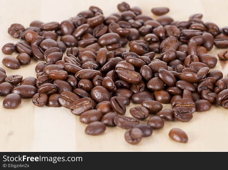 Picture of coffee beans, close up