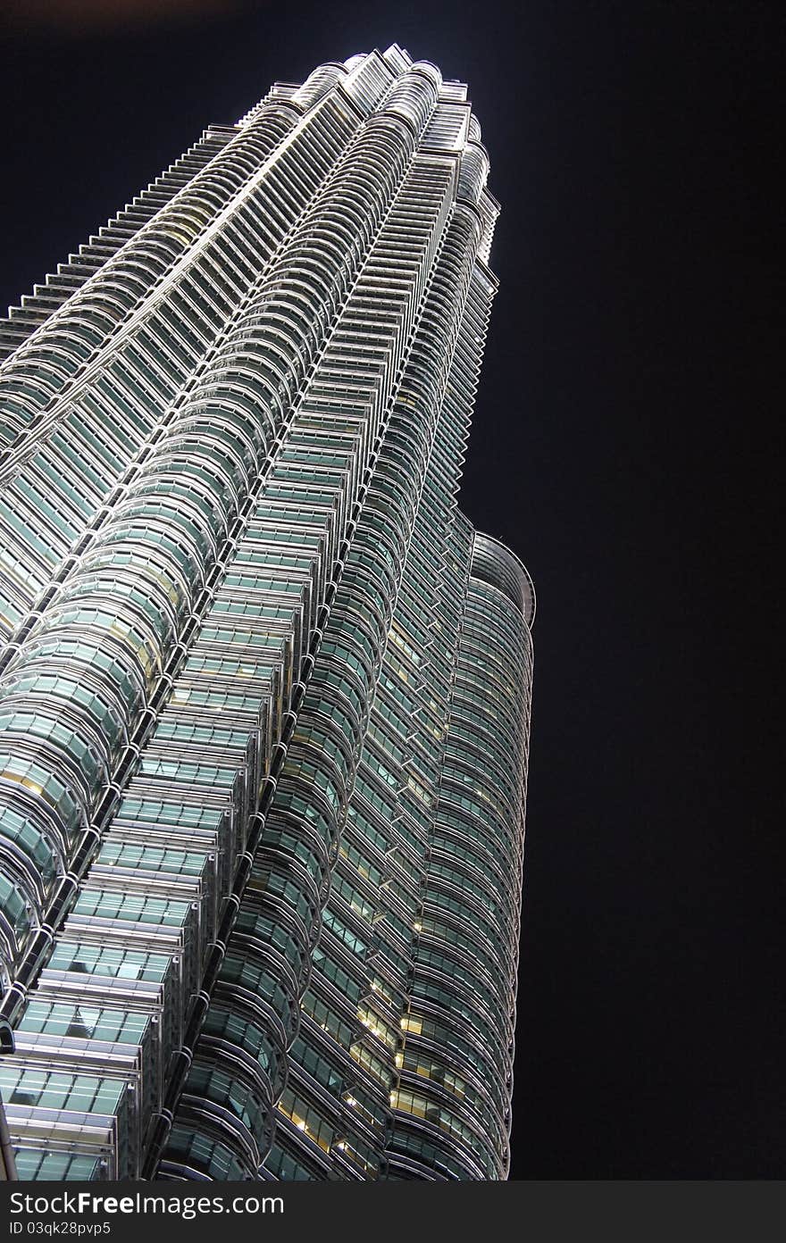 Close-up of the Petronas Twin Towers, Kuala Lumpur, Malaysia