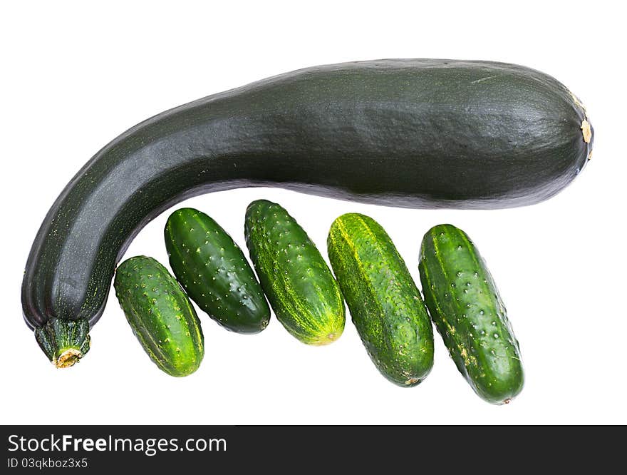 Zucchini and cucumbers