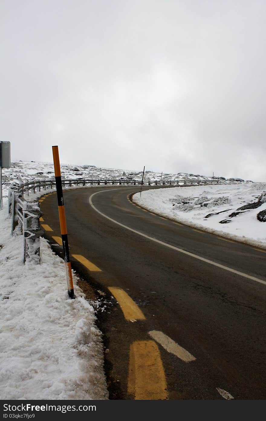 A mountain covered with snow.