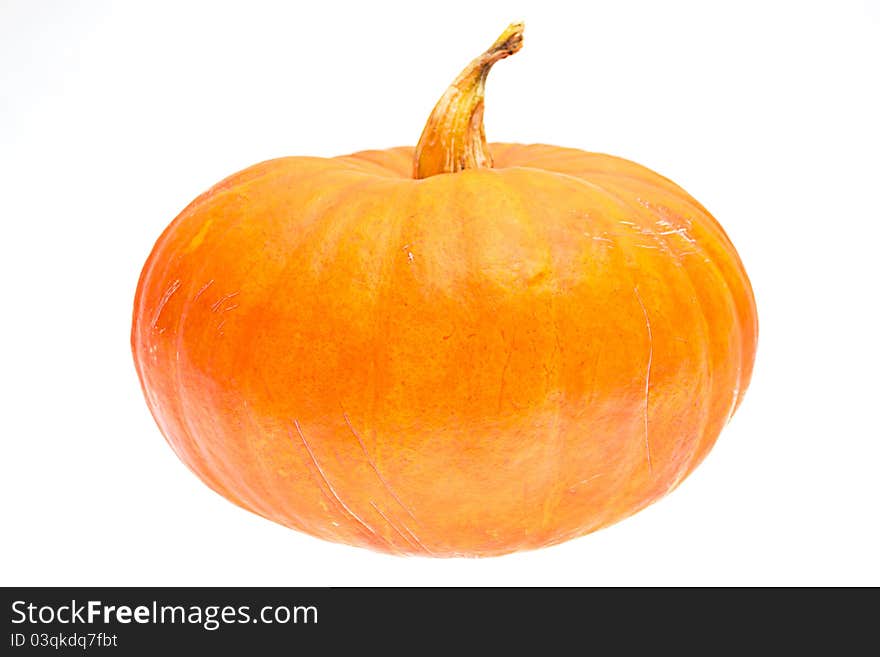 Ripe Orange Pumpkin Isolated