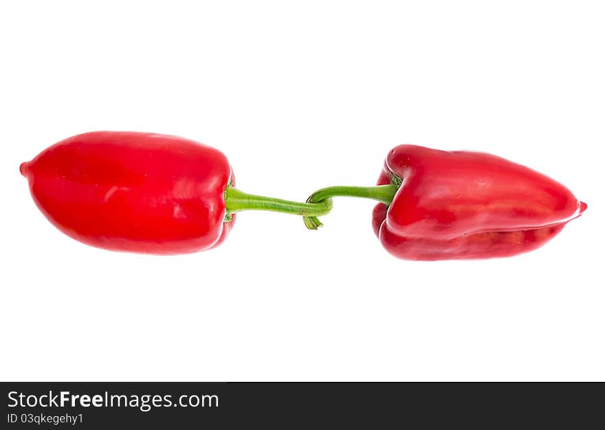 Red pepper isolated on white