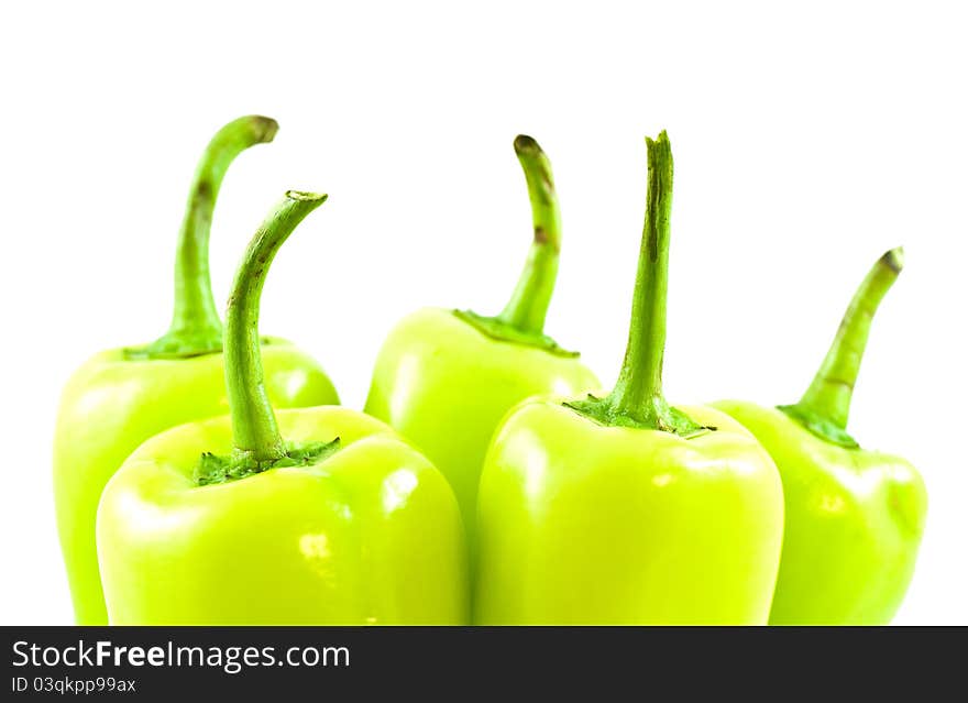 Sweet pepper on white background