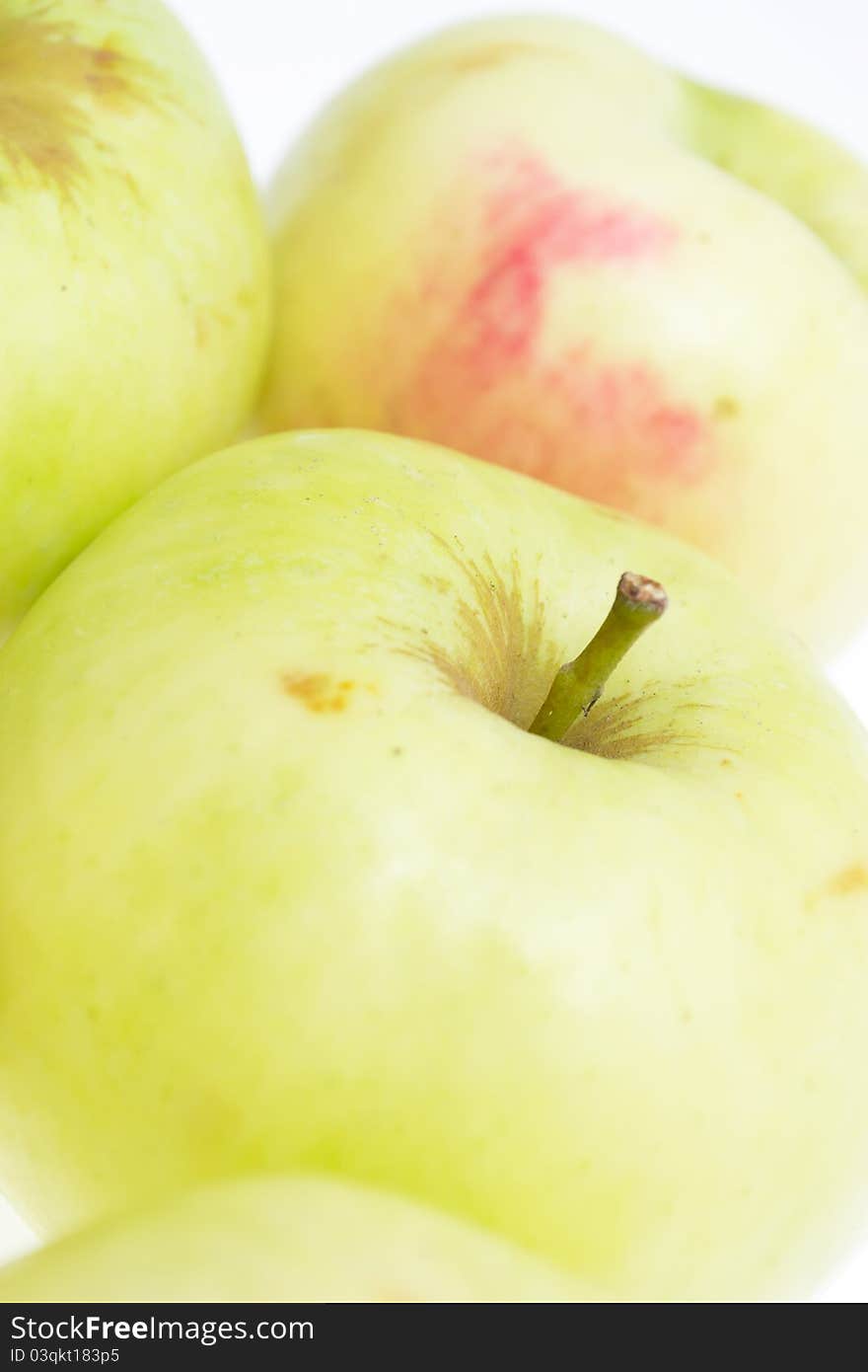 Green ripe apples