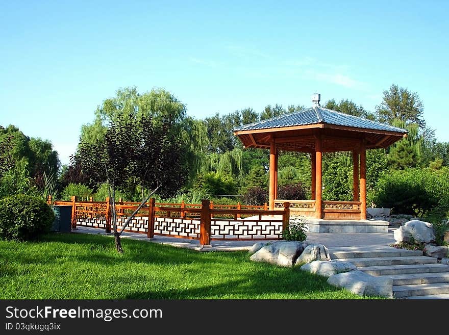 The Pavilion And Stone Walkway