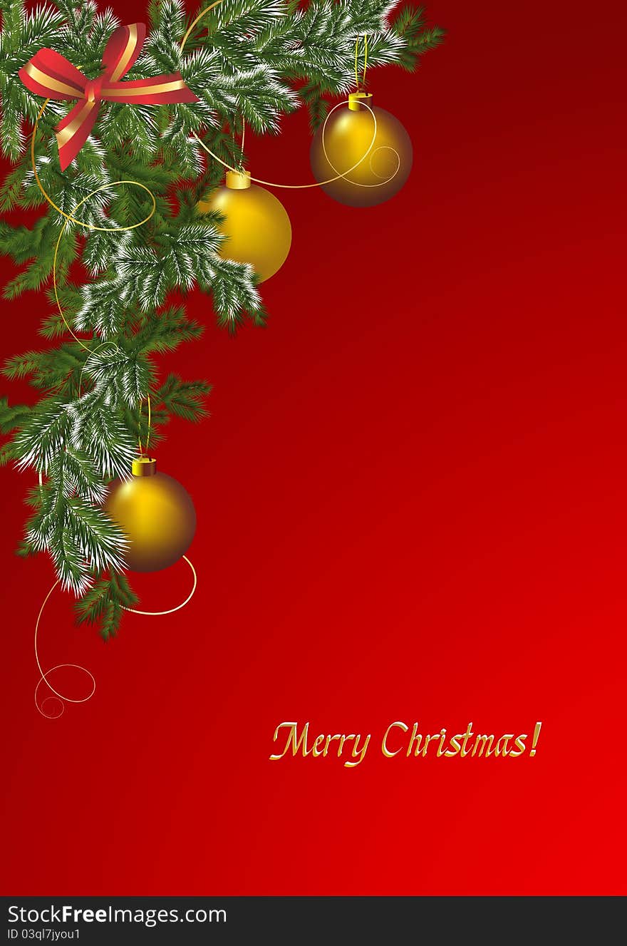 Christmas greeting card, cdr vector