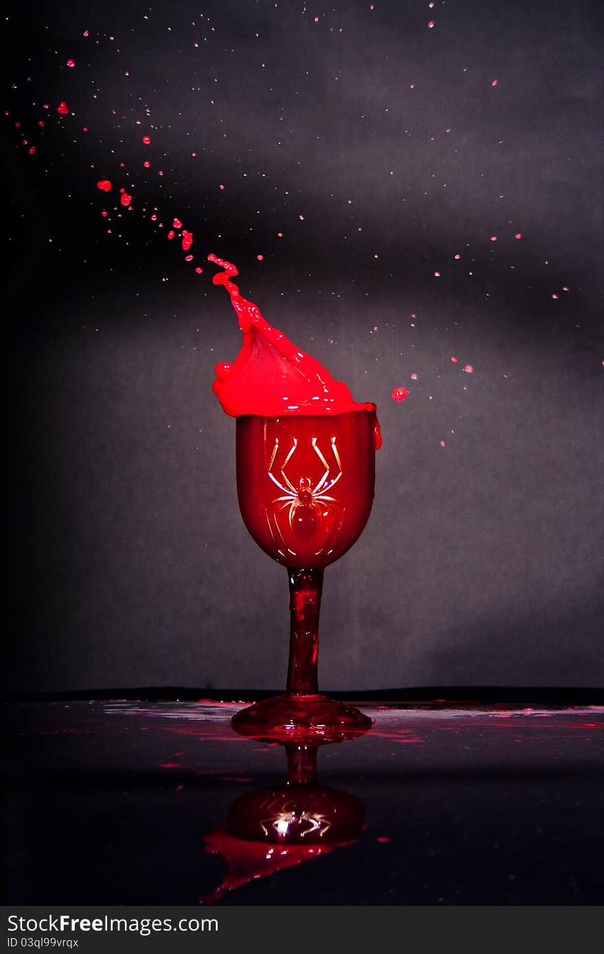 Spider Goblet Blood Splash