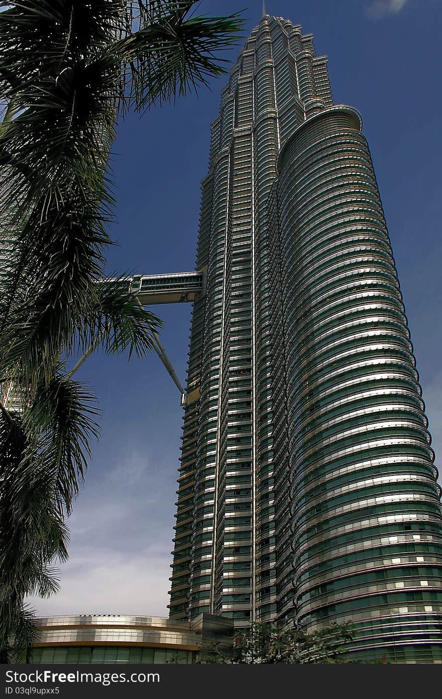 One of the petronas towers in Kuala Lumpur Malaysia. One of the petronas towers in Kuala Lumpur Malaysia