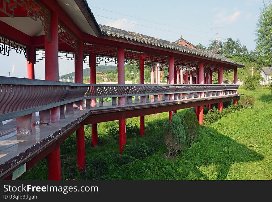 Park and bridge of Jiaozuo city, Henan provence, China. Park and bridge of Jiaozuo city, Henan provence, China