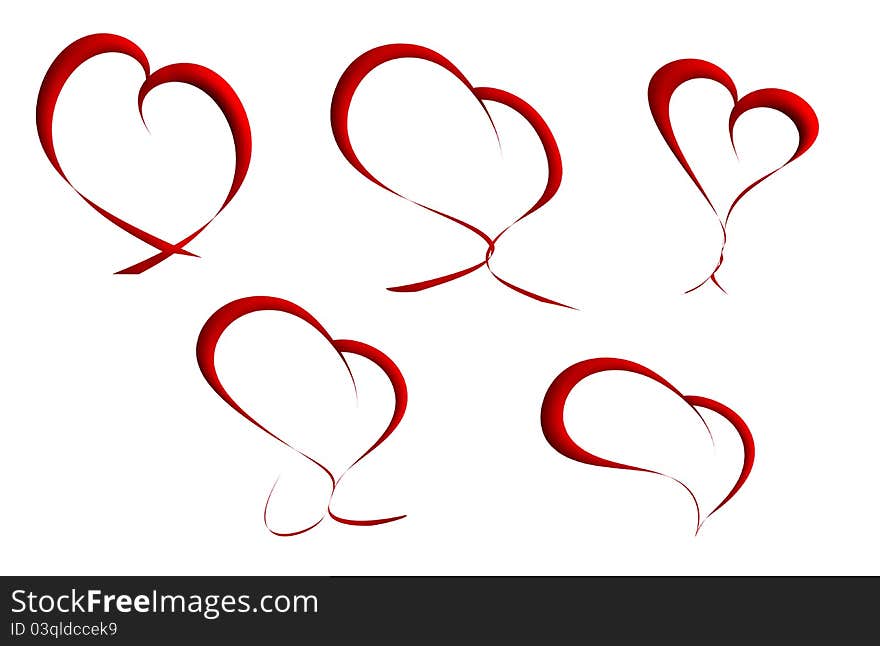 Red heart icon on a white background. Red heart icon on a white background.