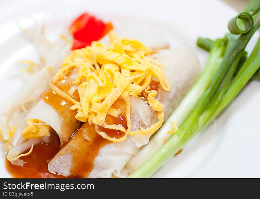 Fresh chinese spring roll