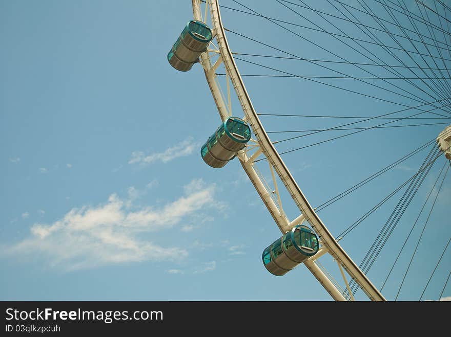 Closeup of Ferris wheel