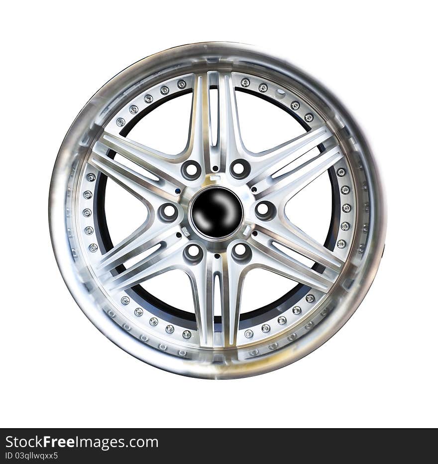 Alloy wheel with clipping path