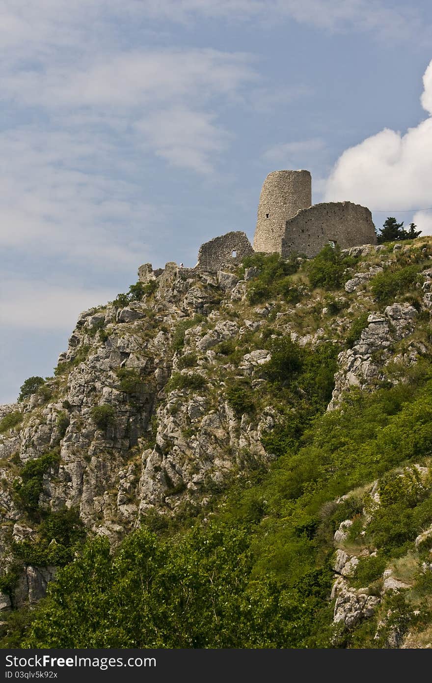 Medival fortress in Drnis, oldest part of the settlement dates back to the Bronze Age. Archaeological research has shown that some remains can be placed in the Late Ancient Roman times. Medival fortress in Drnis, oldest part of the settlement dates back to the Bronze Age. Archaeological research has shown that some remains can be placed in the Late Ancient Roman times.