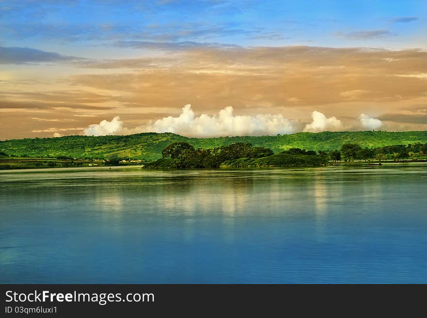 View of an island form the sea. View of an island form the sea