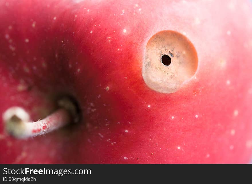 Apple with a hole