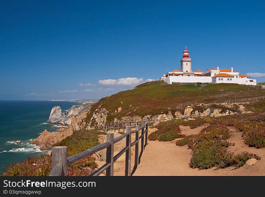 Cabo da Roca, the most westerly point of the European mainland, Portugal. Cabo da Roca, the most westerly point of the European mainland, Portugal