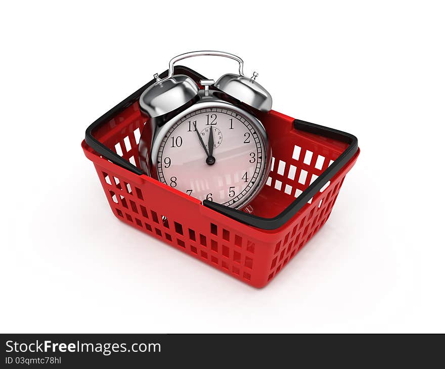 Buying time concept - 3d render