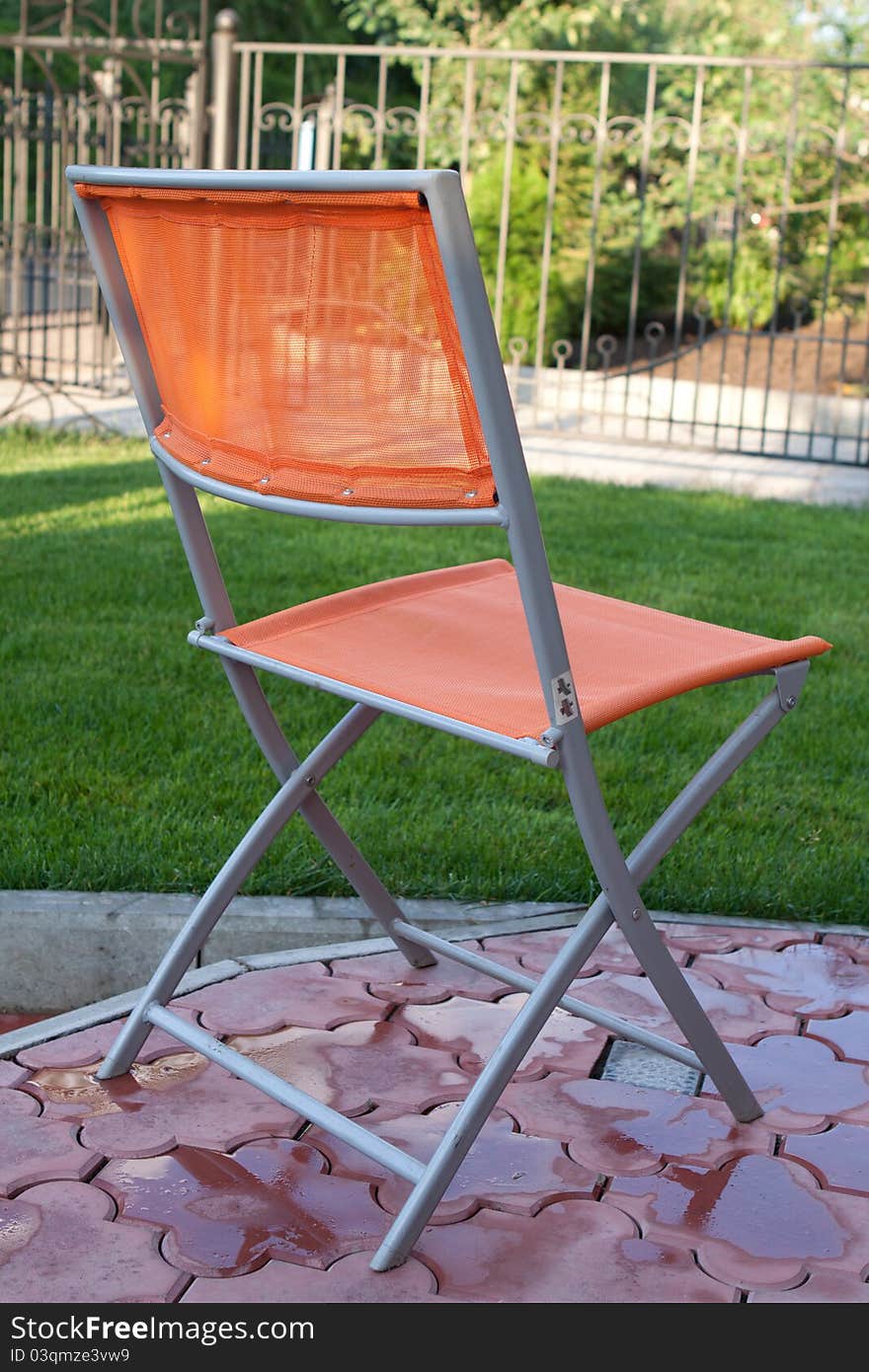 Chair for rest on the nature in a garden