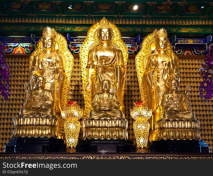 Buddha statue in Wat-Leng-Noei-Yi2 at Bang-Bua-Thong, Nonthaburi, Thailand. Buddha statue in Wat-Leng-Noei-Yi2 at Bang-Bua-Thong, Nonthaburi, Thailand