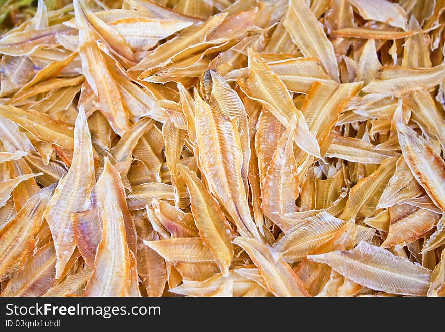 Dried fish at the market