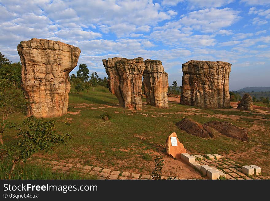 Mor Hin Khao, Thailand stonehenge, landmark from nature.