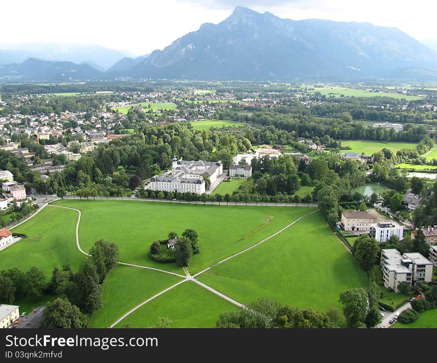 Salzburg landscape. Alps