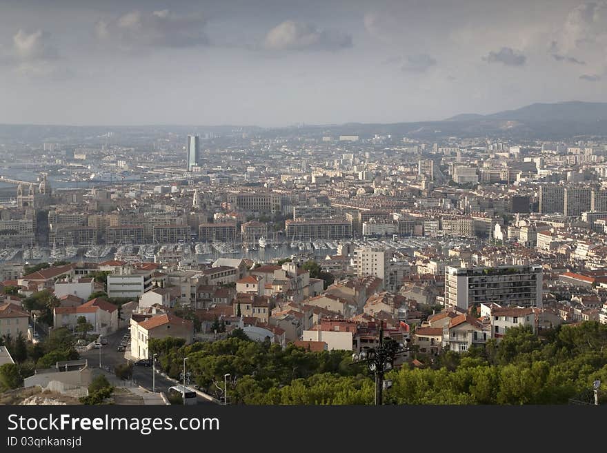 Vieux Port, Marseilles Cityscape, France, Europe