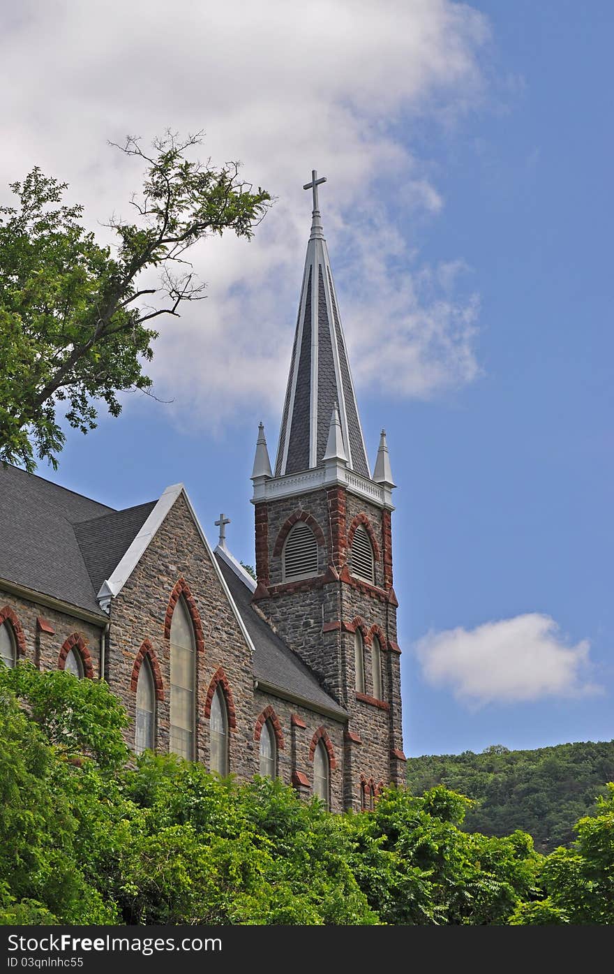 View of St Peters Catholic Church at Harpers Ferry West Virginia