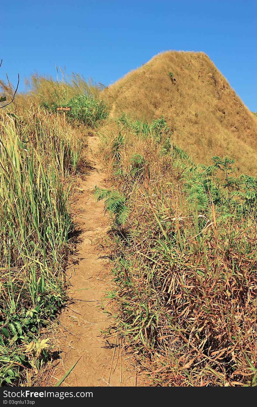 Top view of Mountain, Khao chang puak, Kanchanaburi, Thailand