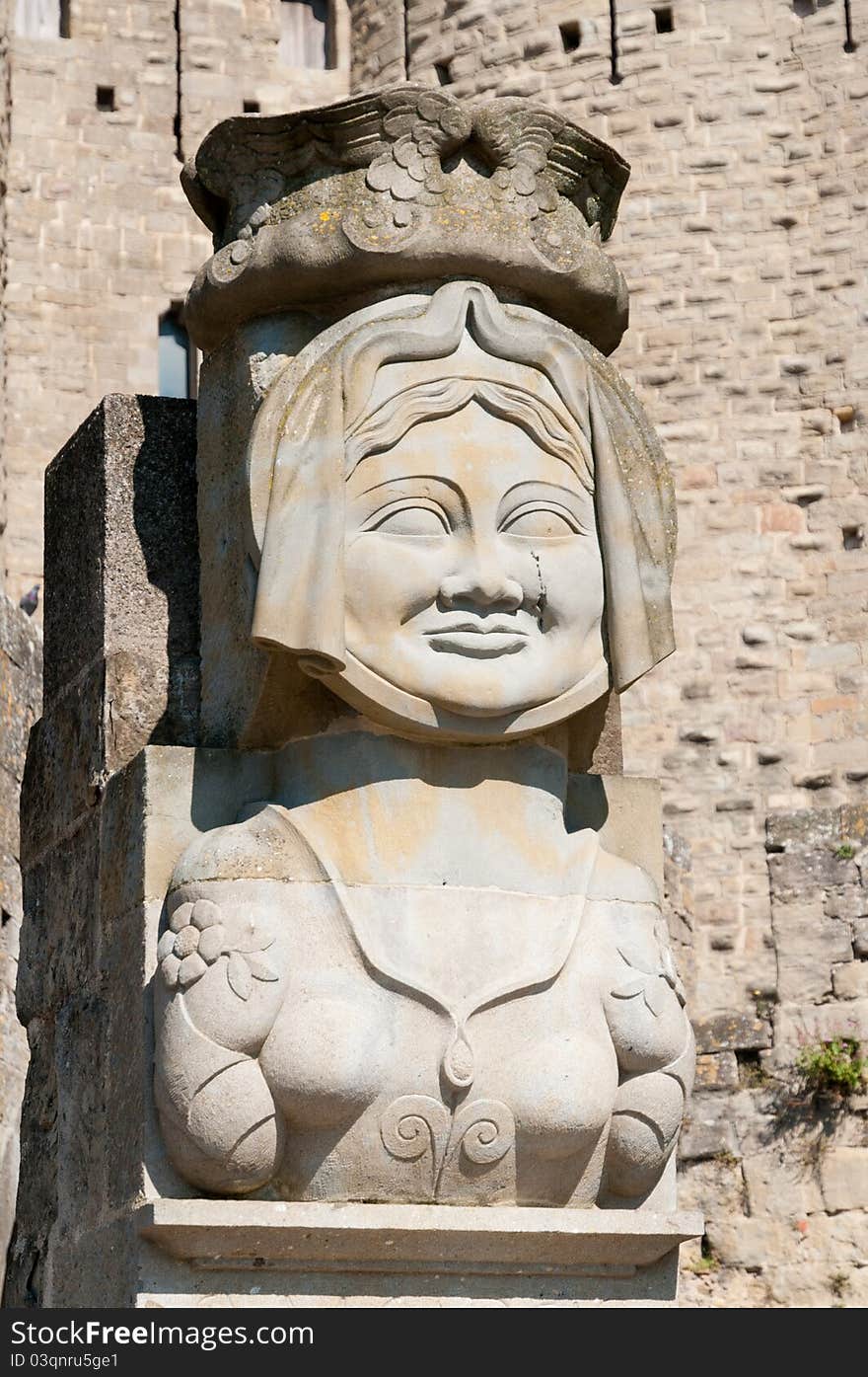 Statue of Madame Carcas, La Cité, Carcassonne