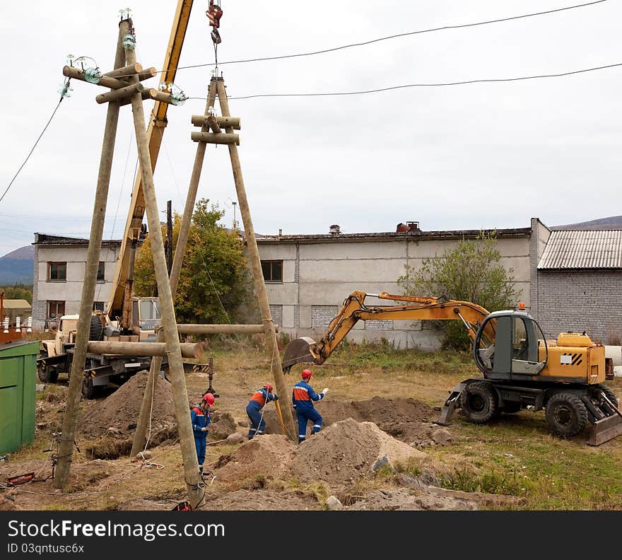 Installation support power lines