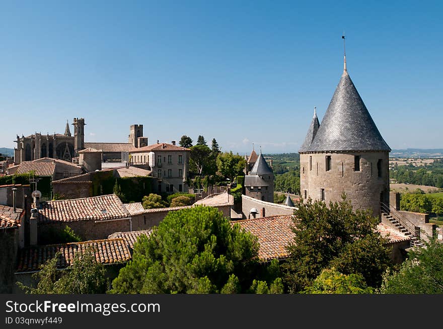 Medieval Tower, Carcassonne, France