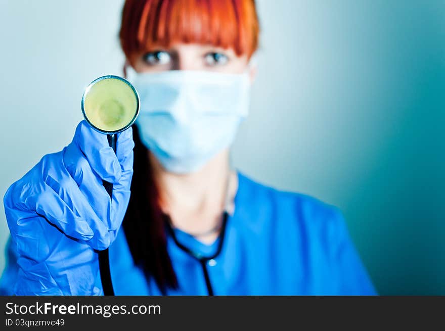 Portrait of a woman surgeon