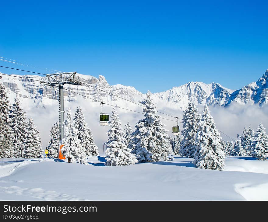 Skiing slope