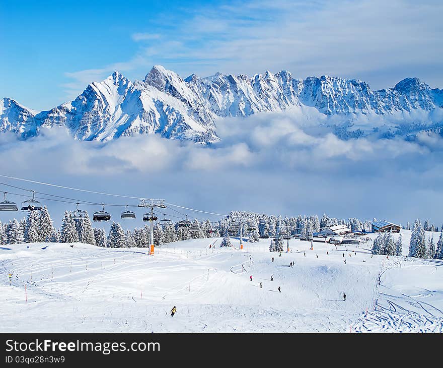 Skiing slope