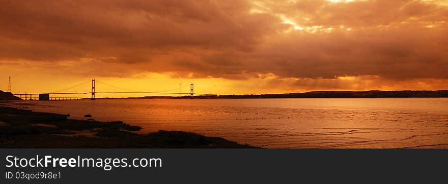 Sunset over the River