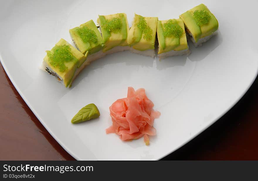 Japanese food, tasty food on a plate